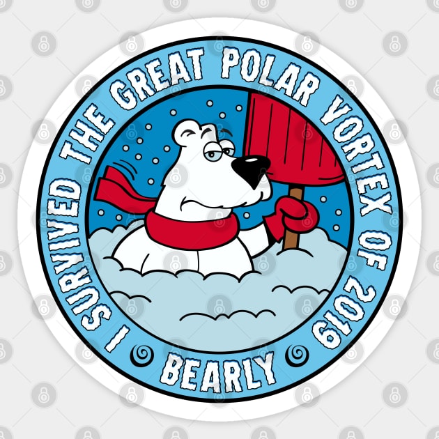 Survived 2019 Polar Vortex Sticker by DavesTees